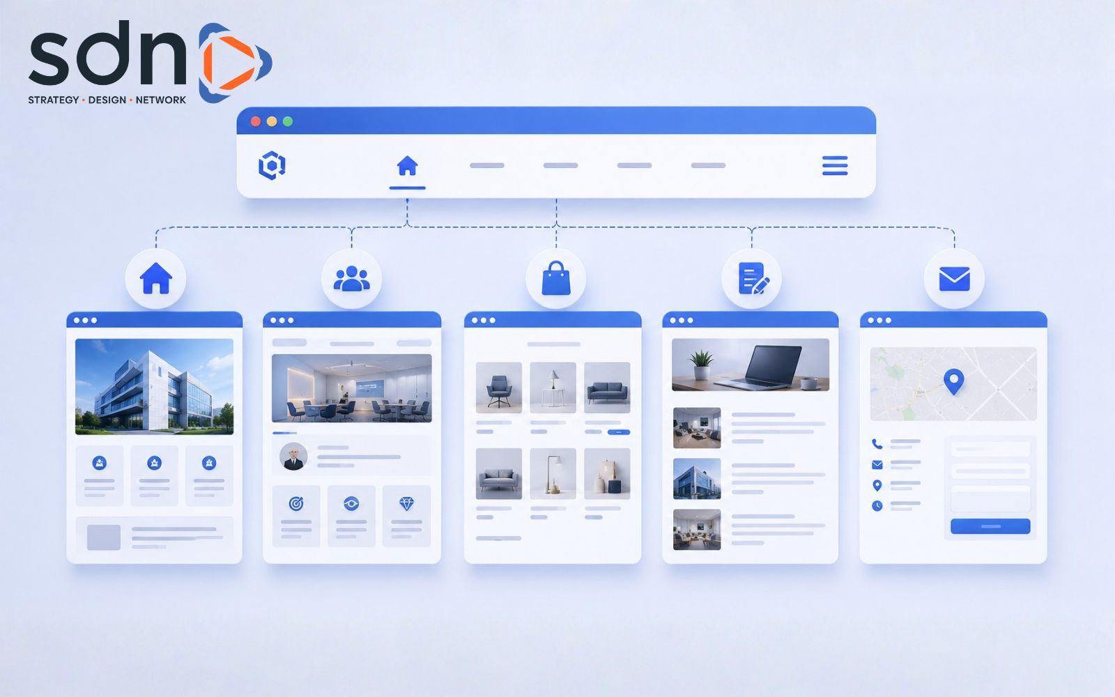 Các trang con trên trang web