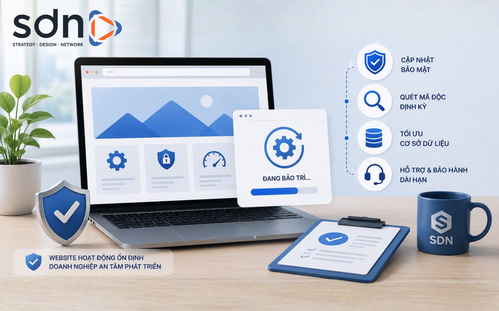 Bảo trì định kỳ giúp website luôn an toàn và ổn định Chi phí bảo trì website