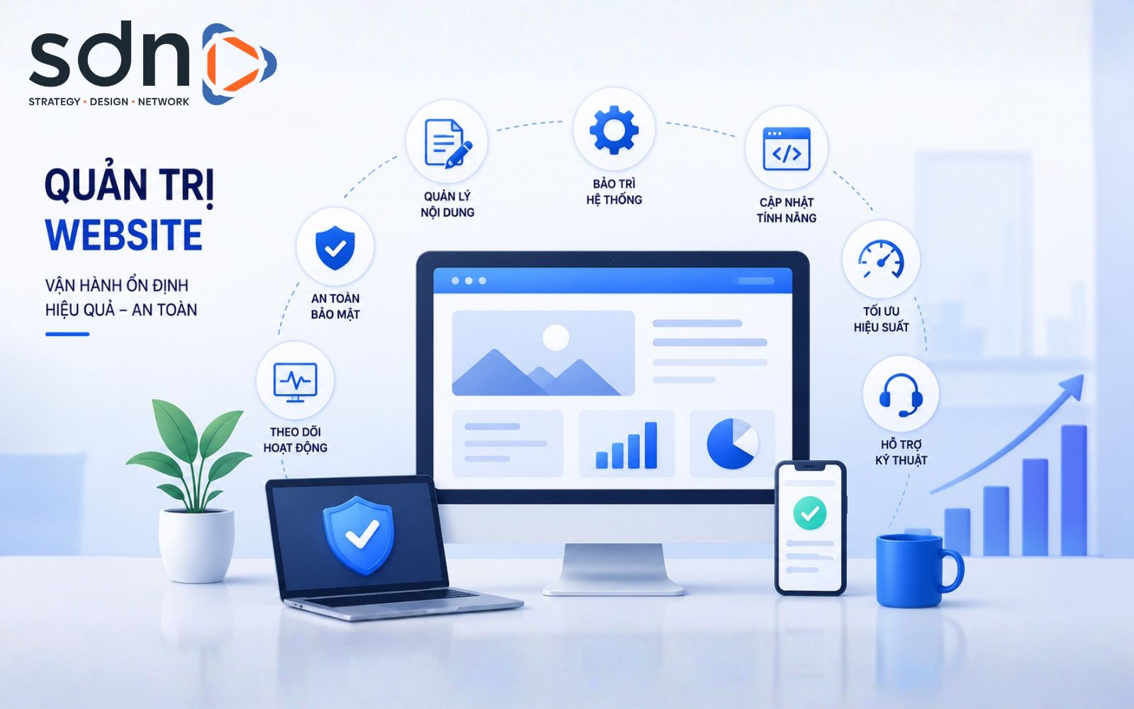 Quản trị website giúp doanh nghiệp duy trì hiệu quả vận hành lâu dài Dịch vụ quản trị website là gì?