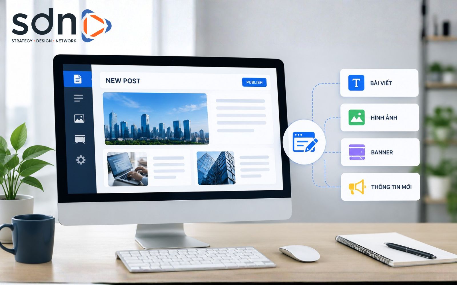 Nội dung được cập nhật đồng bộ và chuẩn SEO Quản lý nội dung trên website bao gồm trong gói dịch vụ quản trị website trọn gói