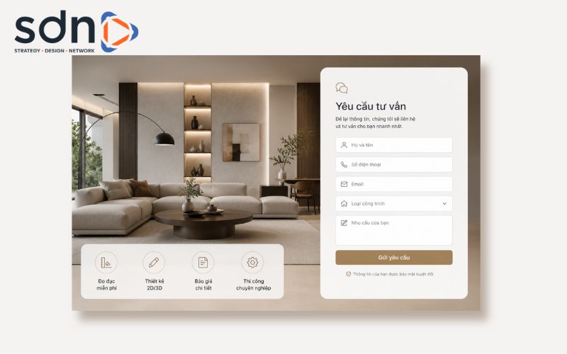 Form đăng ký tự động hỗ trợ doanh nghiệp thu thập Data khách hàng tiềm năng tức thì Chức năng yêu cầu tư vấn và báo giá