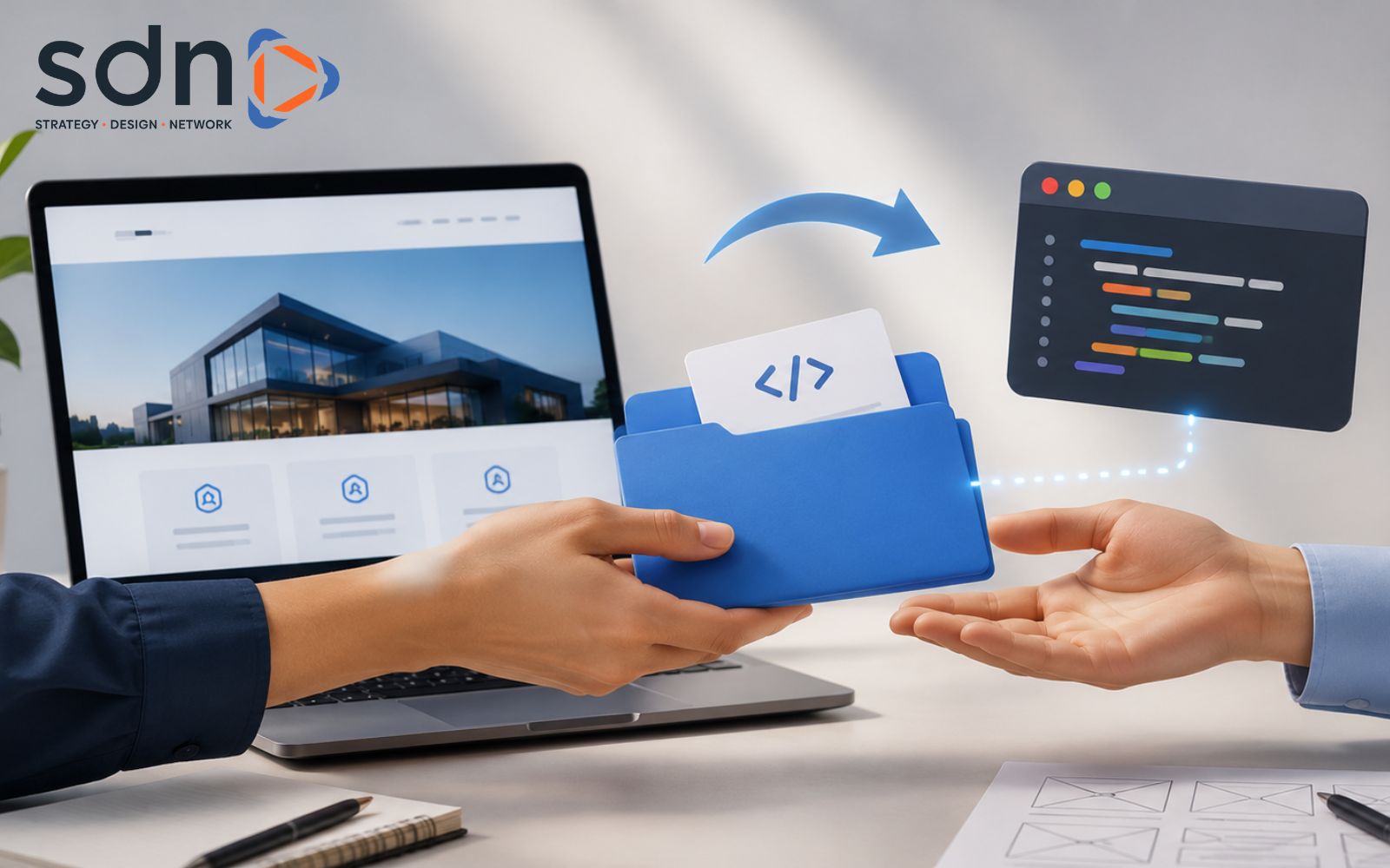 Bàn giao source code phụ thuộc vào hợp đồng, loại website và thỏa thuận giữa doanh nghiệp với agency Thiết kế website xong có được bàn giao source code không?
