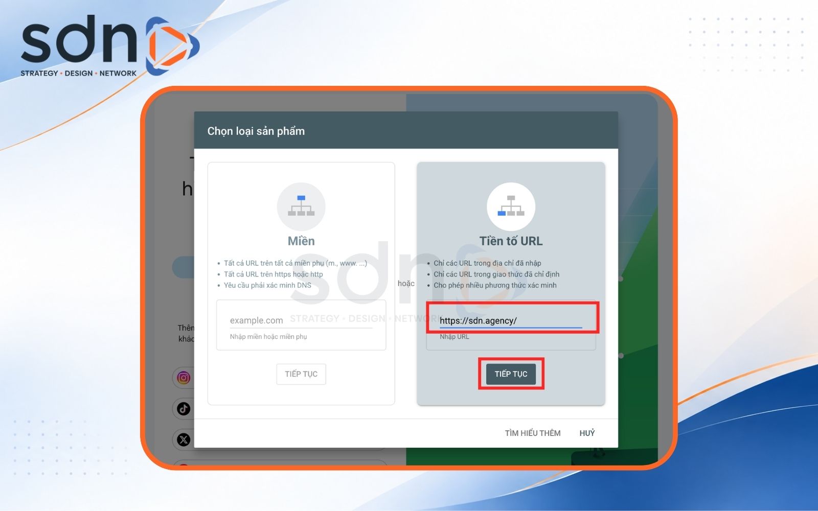 Bước 2: Khai báo website của bạn