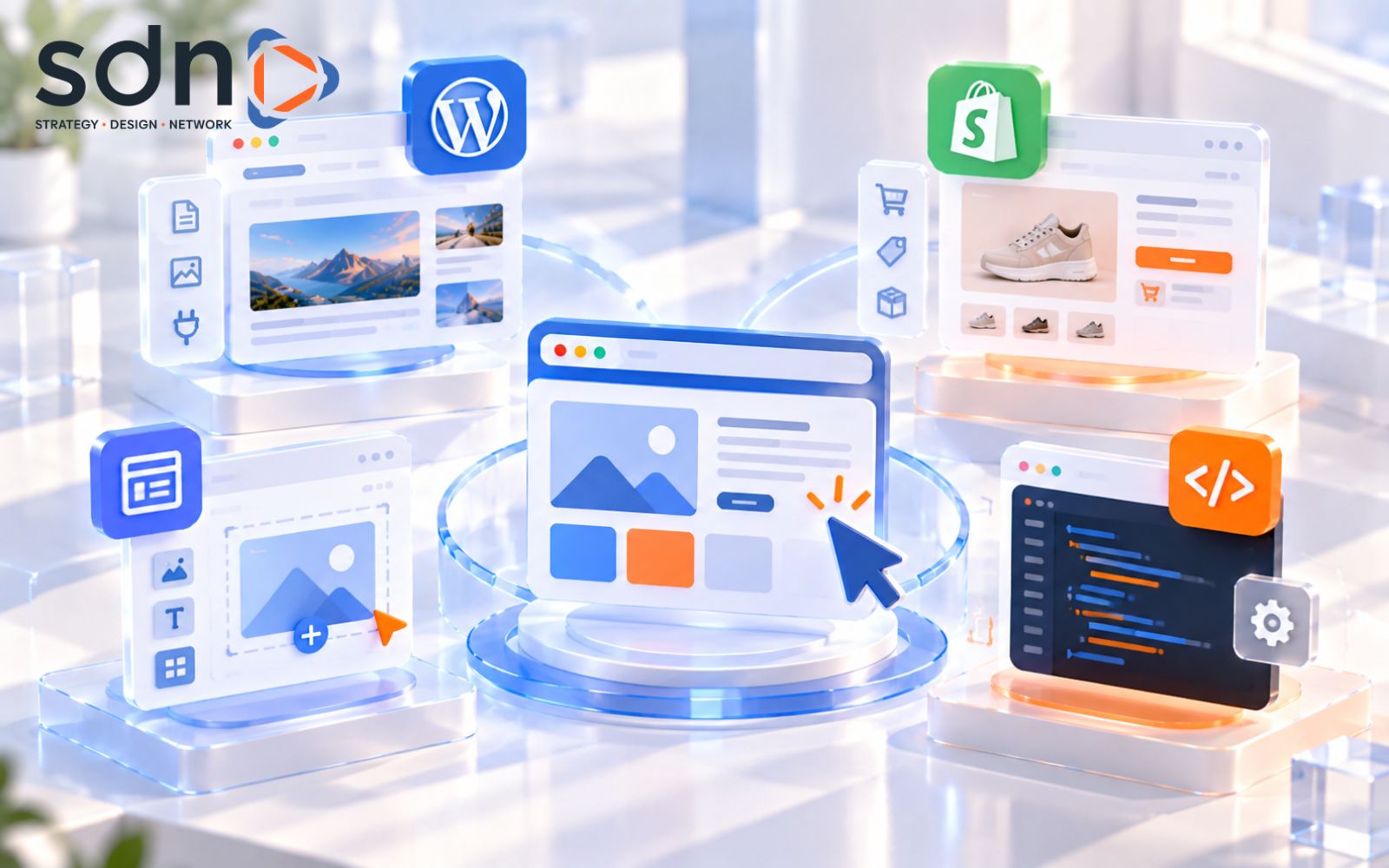 Bước 5: Chọn nền tảng tạo website