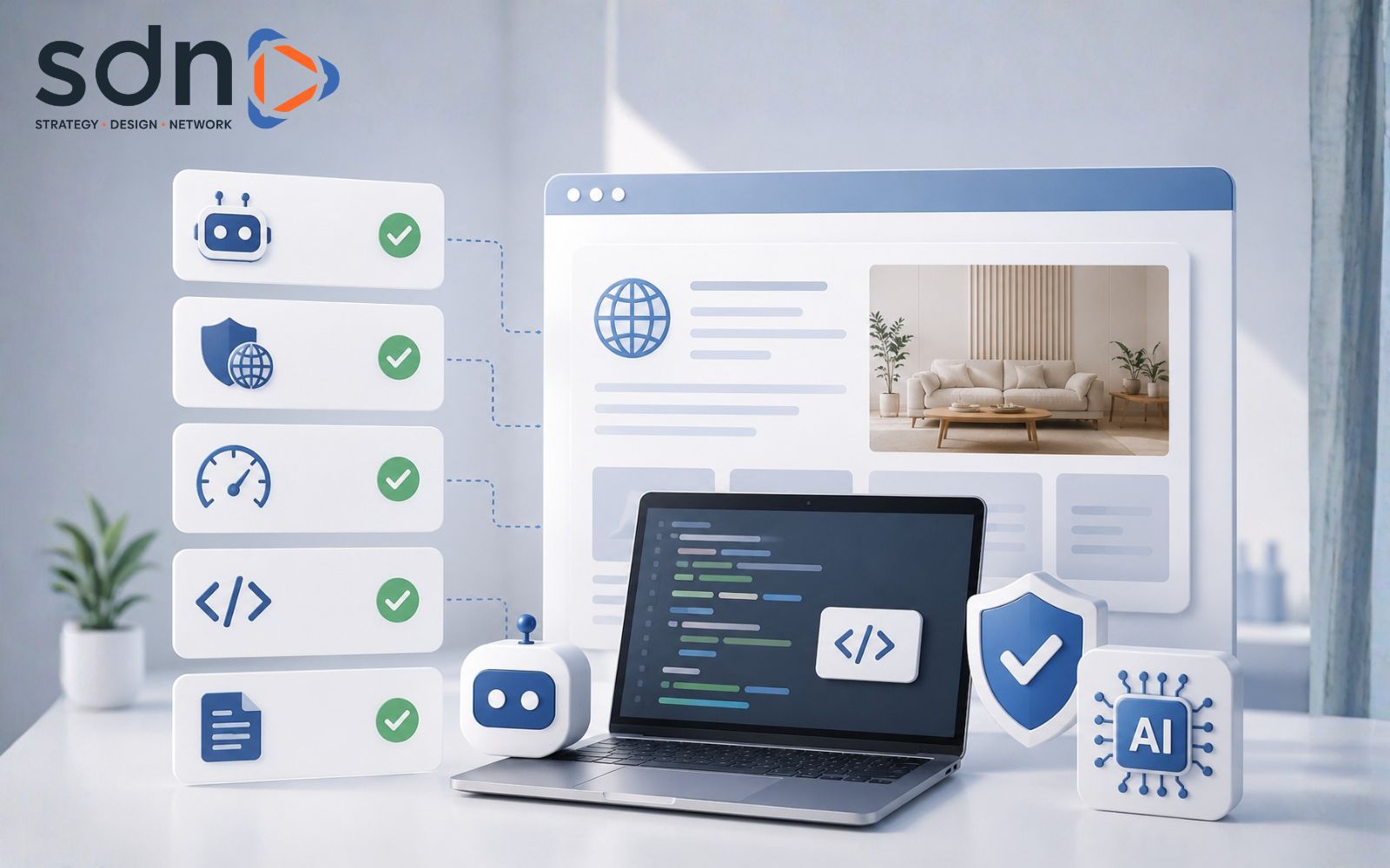 Rà soát các tiêu chuẩn hạ tầng bắt buộc trước khi tối ưu nội dung cho AI Checklist giúp website sẵn sàng cho ChatGPT và Google AI