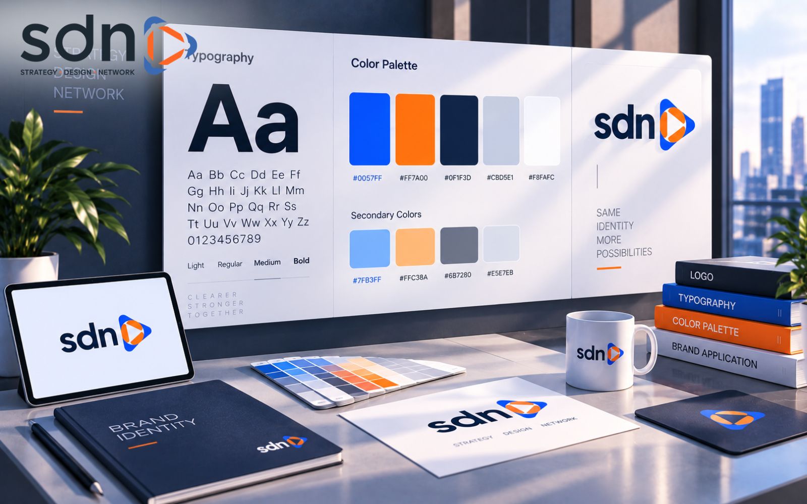 Bộ typography và màu thương hiệu