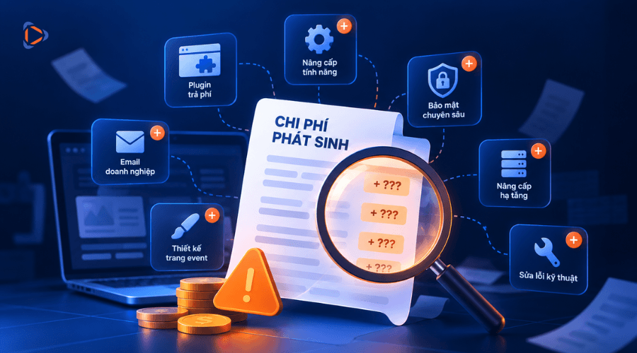 Các khoản chi phí phát sinh khi duy trì website như nâng cấp tính năng, plugin trả phí và sửa lỗi kỹ thuật