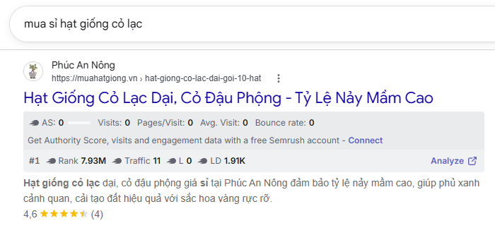 mua sỉ hạt giống cỏ lạc